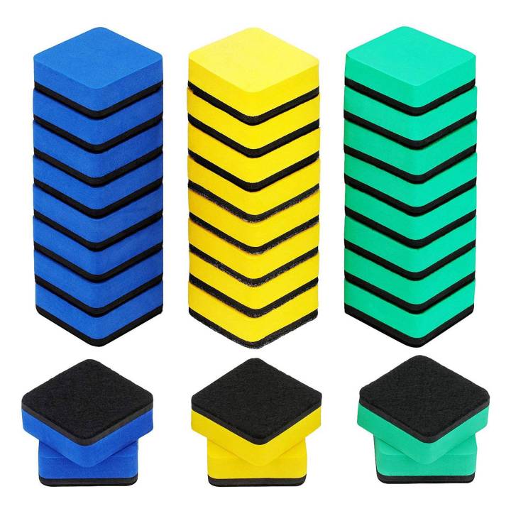 30Pcs Washable and Reusable Eraser for Cleaning Dry Erase Markers