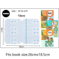0Pack Students A4 16K Transparent Self Adhesive Book Cover Film  Waterproof Book Wrapper Notebook Protector Frosted Book Film. 