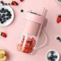 Portable hand mini electric juicer blender 300ml pink colors Juicer with handle fruit mixers. 