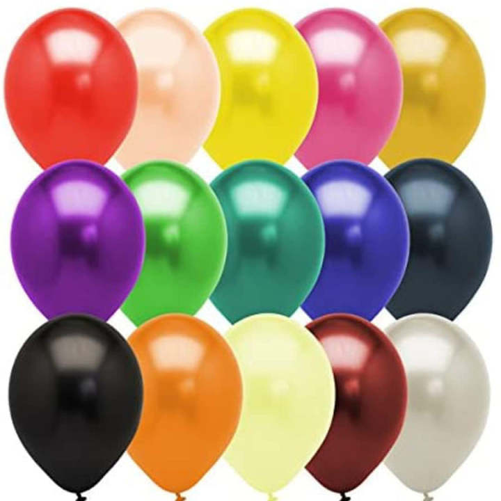 Balloons Single Colour 10 Piece (Red, Blue, Black, Golden, White)