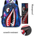 Fashion Trend Anime Backpack Men Students Schoolbag Spider Sharks Print Simple Personality Junior Bagpacks Laptop Bag Rucksack. 