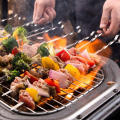 38cm Length Barbecue Stick Easy To Use Stainless Steel Flat Skewers Stick Rust-Resistant Metal Kebab Stick for Outdoor.