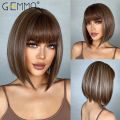 Short Straight Bob Black Wig Synthetic Natural Hair Wigs for Black Women Afro Middle Part Cosplay Daily Use Heat Resistant Fibre.