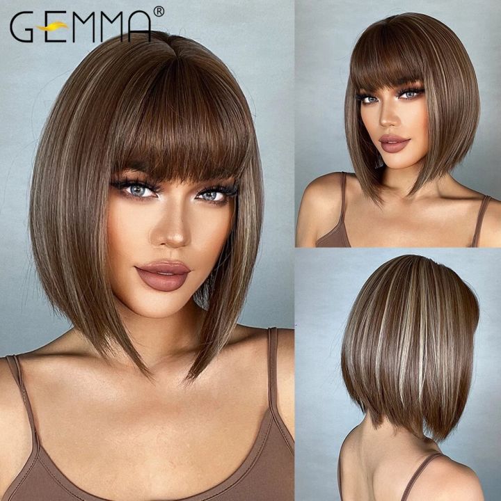 Short%20Straight%20Bob%20Black%20Wig%20Synthetic%20Natural%20Hair%20Wigs%20for%20Black%20Women%20Afro%20Middle%20Part%20Cosplay%20Daily%20Use%20Heat%20Resistant%20Fibre%20-%20Image%207