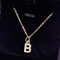 Kpop Shining A-Z Letter Pendant Charm Necklace 26 Initial Alphabet Name Golden Clavicle Chain Party Valentine's Day Jewelry Gift. 