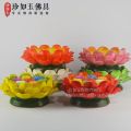 Treasure as jade: Buddha oil lamp holder, candle stand, lamp stand, colorful lotus lamp, butter lamp holder, ceramic seven-star lotus seat. 