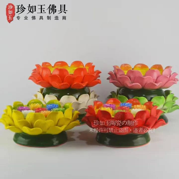 Treasure%20as%20jade:%20Buddha%20oil%20lamp%20holder,%20candle%20stand,%20lamp%20stand,%20colorful%20lotus%20lamp,%20butter%20lamp%20holder,%20ceramic%20seven-star%20lotus%20seat%20-%20Image%202