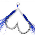 5 Pairs Lure Fishing Hook Sea Fishing High Carbon Steel Hook With Feather Fishing Gear Accessories. 