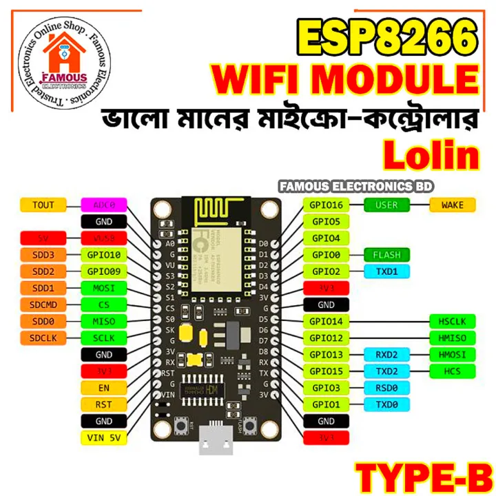 NodeMcu%20V3%20LoLin%20Lua%20WIFI%20Internet%20of%20Things%20Connector%20Development%20Board%20ESP%208266%20V3,%20LoLin%20Esp8266%20-%20Image%206