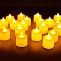 12/24/48Pcs Flameless LED Candles Lights Battery Powered Tealight Romantic Tea Candles for Birthday Party Wedding Decorations.