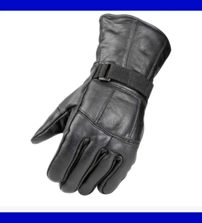 Full%20Soft%20Leather%20Finger%20Men%20Hand%20Gloves%20-Black-%201%20Pair%20-%20Image%203