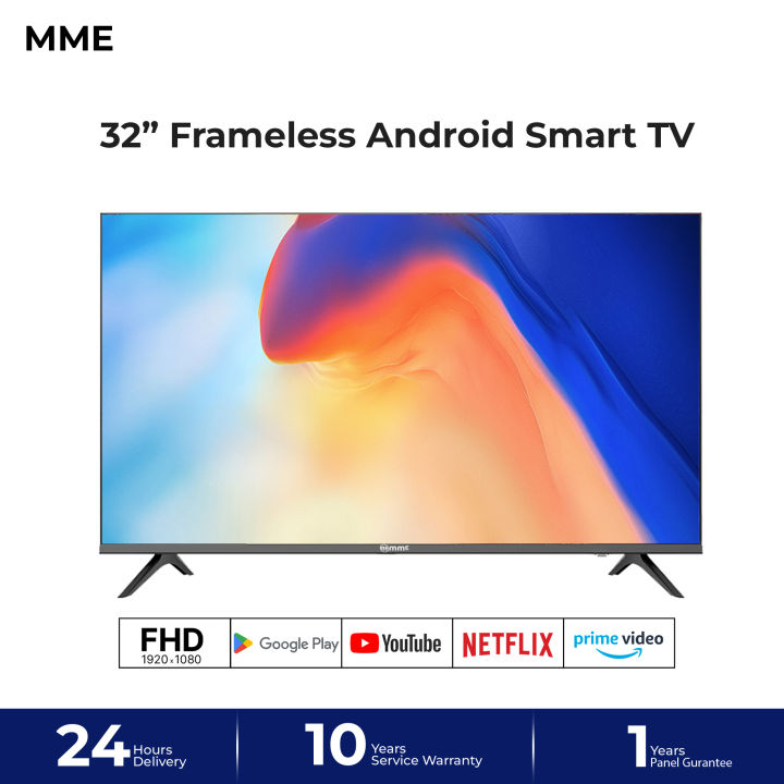 MME TV 32 Frameless 4K Support FHD Android Smart TV