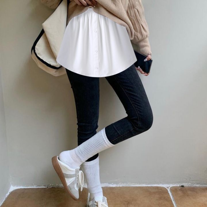 Detachable%20Underskirt%20Cotton%20Shirt%20Extender%20for%20Women%20Irregular%20False%20Skirt%20Tail%20Blouse%20Hem%20Plaid%20Mini%20Skirt%20Extender%20Hemline%20-%20Image%206