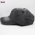 Fade Black Denim Curved Visor Cap.