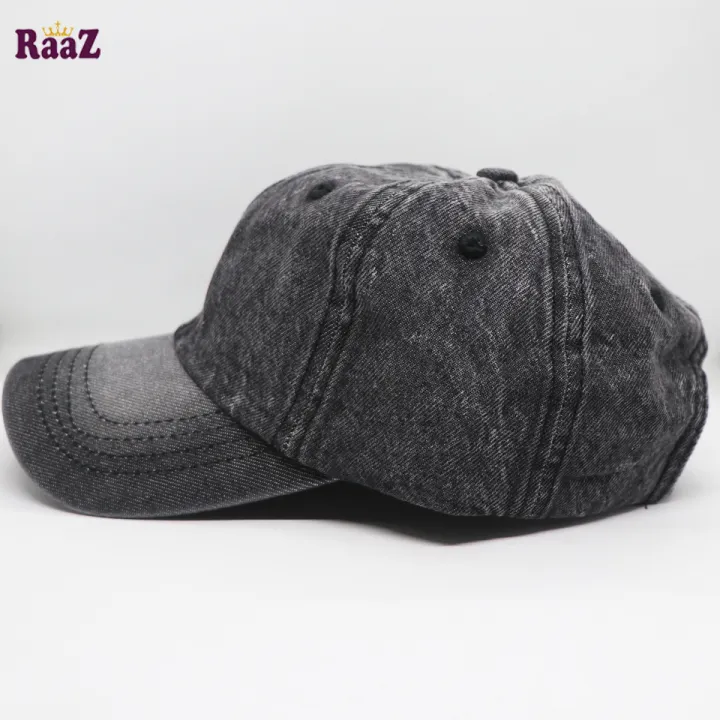 Fade%20Black%20Denim%20Curved%20Visor%20Cap%20-%20Image%203