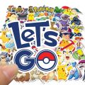 50/100Pcs Pokemon Stickers Kawaii Pikachu Skateboard Bicycle Guitar Laptop Kids Waterproof Stiker Toys. 