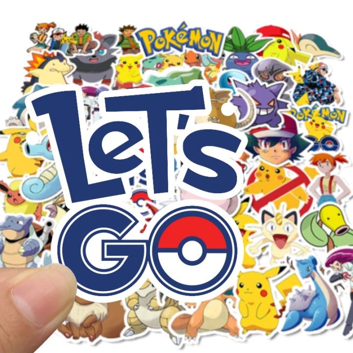 50/100Pcs%20Pokemon%20Stickers%20Kawaii%20Pikachu%20Skateboard%20Bicycle%20Guitar%20Laptop%20Kids%20Waterproof%20Stiker%20Toys%20-%20Image%202