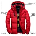 White Duck Down Jacket Men Winter Men's Coat Windproof Removable Cap Parkas Solid Color Outdoor Casual Hooded Overcoat Clothes.