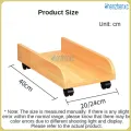 Desktop Computer Host Bracket Pad Riser Base under Table CPU Frame Stand Movable Tray Rack with Wheels. 