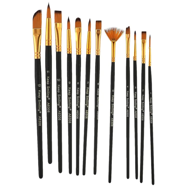 Keep%20Smiling%20Professional%20Artist%20Paint%20Brush%20Set%20of%2012%20Different%20Shapes%20Multi%20Functional%20for%20Canvas,%20Watercolor,%20Oil%20and%20Acrylic%20Painting%20-%20Black/Gold%20-%20Image%204