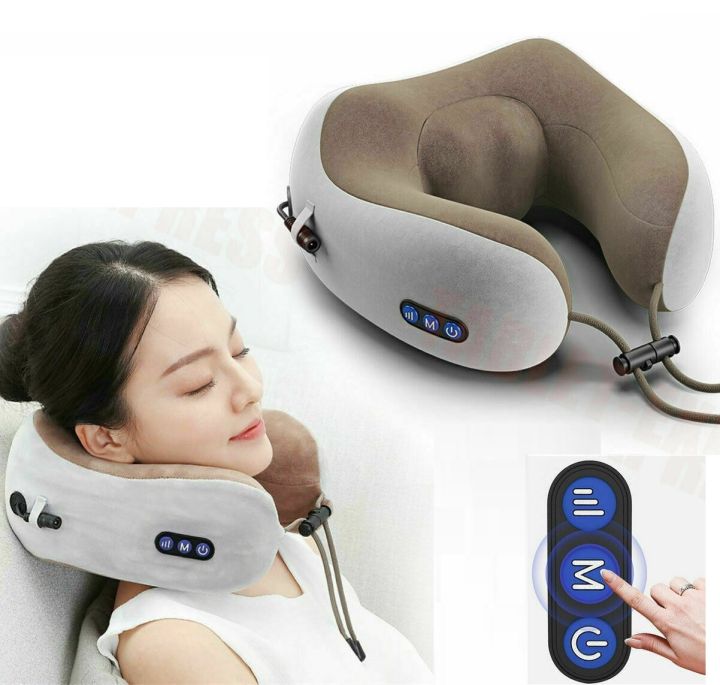 Rechargeable Massage Pillow Neck Massager with Memory Foam for