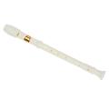 Students Off White Plastic 8 Holes Flute Recorder w Cleaning Stick.