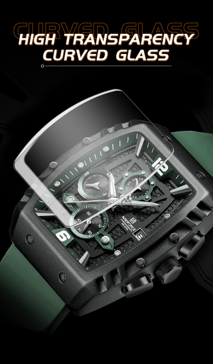NAVIFORCE%208025%20Square%20Silicone%20Quartz%20Wristwatch%20for%20Man%20Chronograph%20Luxury%20Watches%20for%20Men%20Original-Green%20-%20Image%204