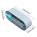 RBT-G30 Mirror Colorful Light Subwoofer Bluetooth Alarm Clock Audio, Spec: Sensor Version (Black). 