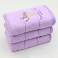 Couple Towel Cotton Simple Lavender Striped Print Face Towel.