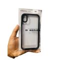 Q Series Back Cover  For iphone XR(Transparent,Black). 