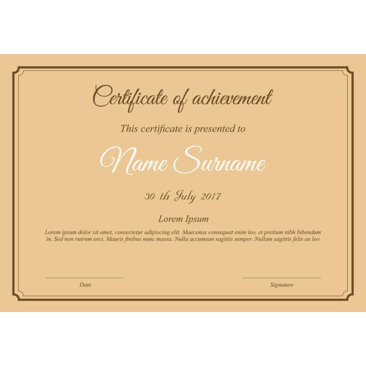 Brown color Kraft Certificate Print Paper A4 size -20 Pcs