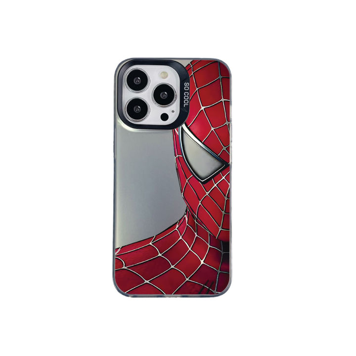 Olige%20Case%20For%20iPhone%2011%2012%2013%2014%2015%20Pro%20Max%20Marvel%20Cool%20and%20Trendy%20Personalized%20Laser%20High%20Grade%20Half%20Faced%20Spider%20Man%20Anti%20Drop%20phone%20case%20back%20cover%20-%20Image%209