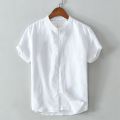 Casual Shirts Men Fashion Clothing Summer Clothes For Men Linen Shirt Casual Short Sleeve Tshirt Tops Breathable Cool Slim Fit.
