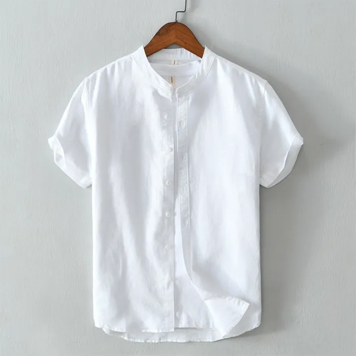 Casual%20Shirts%20Men%20Fashion%20Clothing%20Summer%20Clothes%20For%20Men%20Linen%20Shirt%20Casual%20Short%20Sleeve%20Tshirt%20Tops%20Breathable%20Cool%20Slim%20Fit%20-%20Image%204