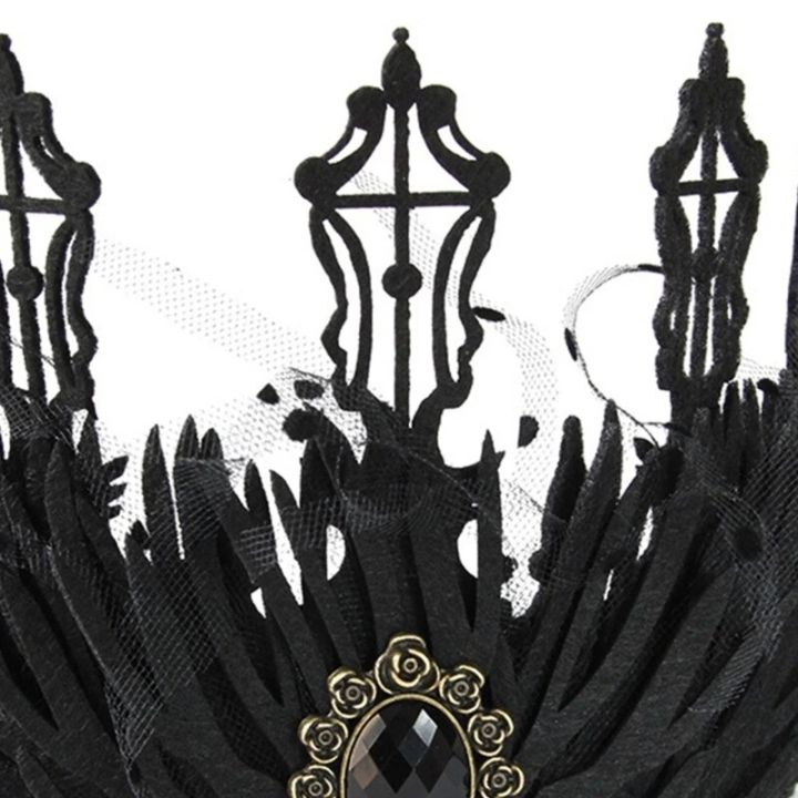 Goth%20Witch%20Headpiece%20Goth%20Headband%20Black%20Queen%20Tiaras%20baroque%20Black%20Queen%20Gothi%20Halloween%20-%20Image%203