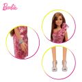 Babrie T7580 Glitz Doll Assortment Barbie Blonde Hair Blue Eyes with Short Blue Sequins Mini Dress and Silver Platform Shoes. 