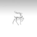 Brooch men's high-end suit corsage 2024 new trendy brand elk metal badge simple style pin accessories.