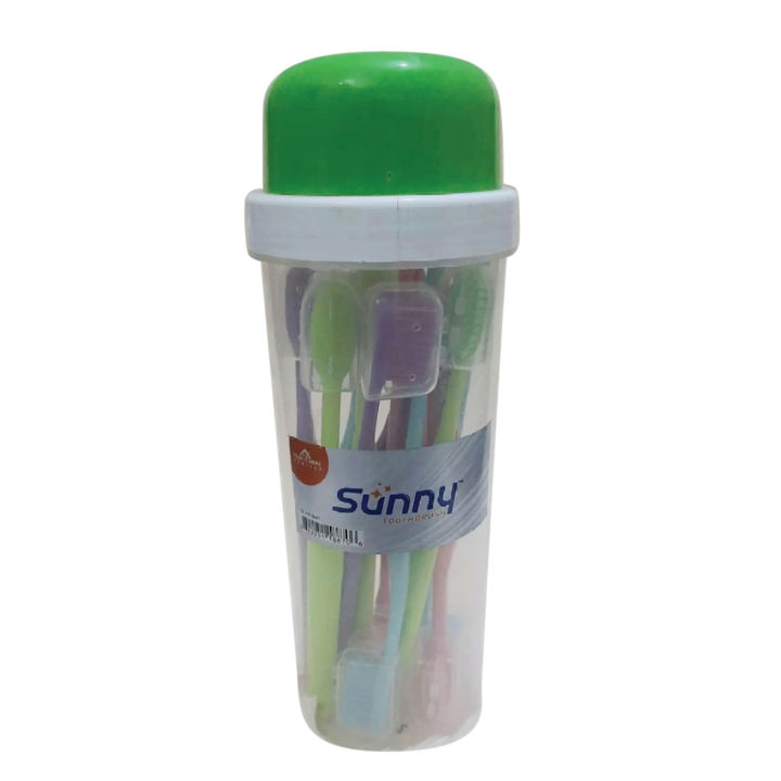 Sunny%20toothbrush%20soft%20multicolour%2024%20psc%20with%20cap%20and%202%20water%20pot%20jar%20free%20-%20Image%209
