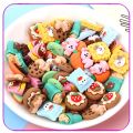 20/50Pcs New Resin Mini Candy Cartoon Series Kawaii Flat Back Cabochons Scrapbooking DIY Jewelry Craft Decoration Accessories. 