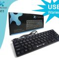 Xtreme K911 USB Black Wired Mini Bangla Keyboard.