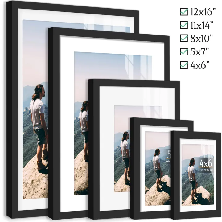 1pc%20Matte%20Black%20Wall%20Gallery%20Picture%20Frame,%20Available%20In%20Single%20Size%2012x16/11x14/8x10/5x7/4x6%20Inch%20,%20Wall%20Hanging%20Photo%20Frame%20-%20Image%207