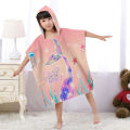 Mermaid cape beach bathrobe Seaside change bathrobe Surf suit Printed hooded bath towel one piece 7. 