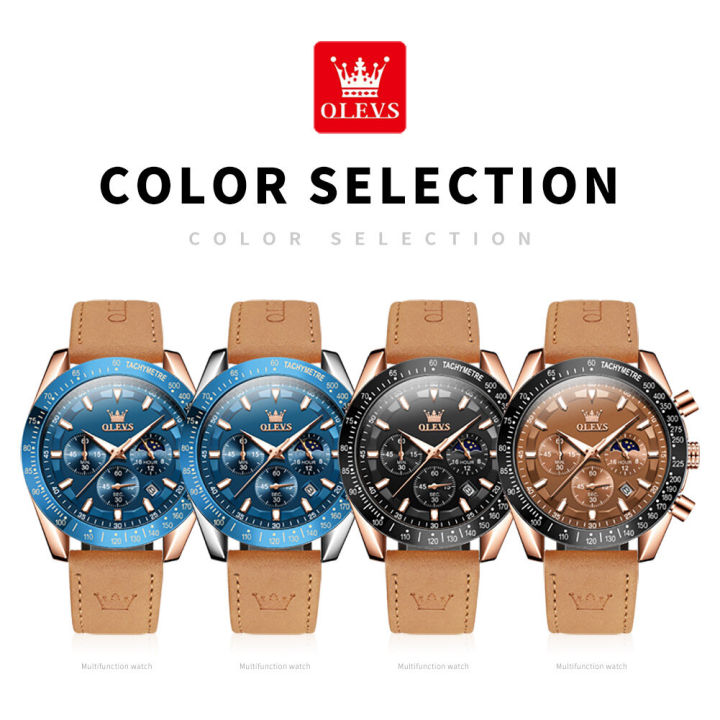OLEVS%20Watch%20for%20Men%20%20Waterproof%20Trendy%20Kpop%20Style%20Chronograph%20Phase%20of%20Moon%20Calendar%20Luminous%20Leather%20Strap%209957%20-%20Image%2010