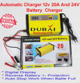 Automatic Battery Charge 12v and 24v 20AH Battery Charger Digital Display, Auto Stop When Battery Full,Fast and Efficient Charging for Multiple Battery Types. 
