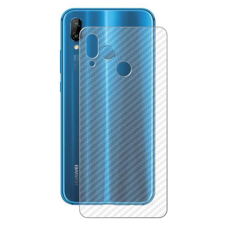 Huawei Nova 3E Transparent 3D Carbon Fiber Back Skin Rear Screen Guard Protector Sticker