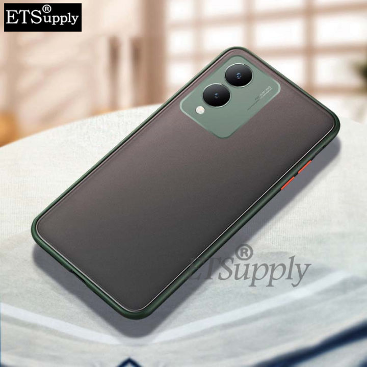Phone case Vivo Y17S Shockproof Scrub Matte Transparent Soft edge Silicone Frame Hard Clear Back Cover Vivo Y17S case