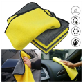 Car and Bike Wash Double Layer Microfiber Towel (40x40 cm): Effortless Cleaning and Drying _ Simple To Use ,Easy To carry , Best quality Product.