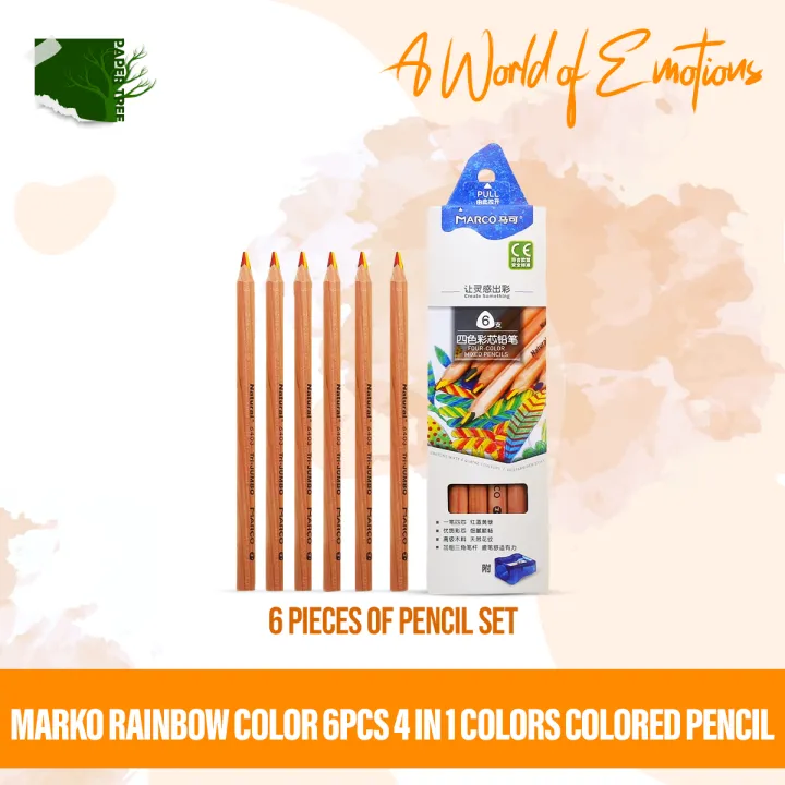 Marko%20Rainbow%20Color%206%20Pcs%204%20In%201%20Colors%20Colored%20Pencil%20for%20Kids%20Students%20and%20Creative%20Drawing%20-%20Image%203