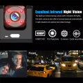 3 Channel Car DVR HD 1080P 3-Lens Inside Vehicle Dash CamThree Way Camera DVRs Recorder Video Registrator Dashcam Camcorder.