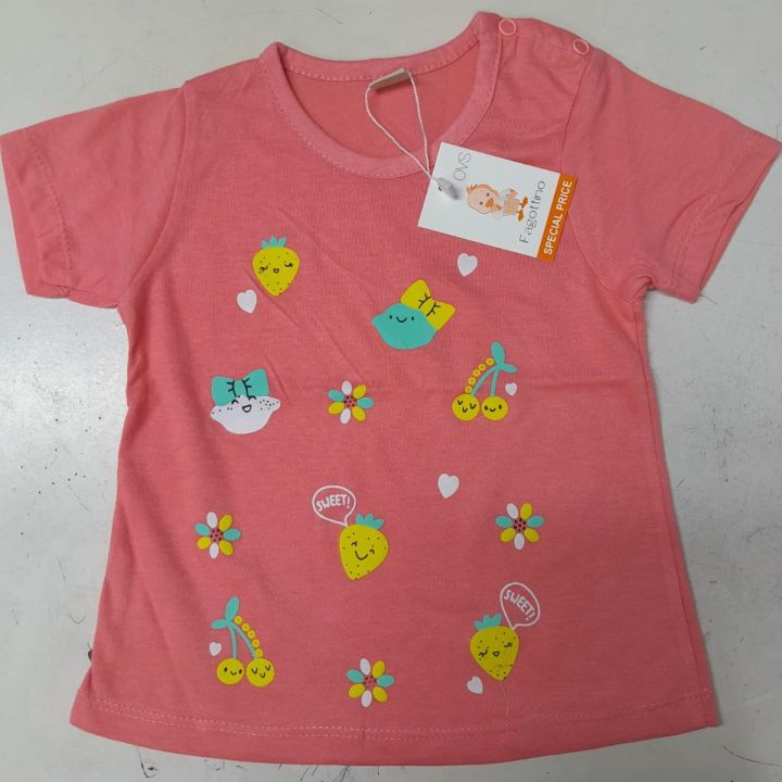 baby girls tshirt multicolour 4 pes pake